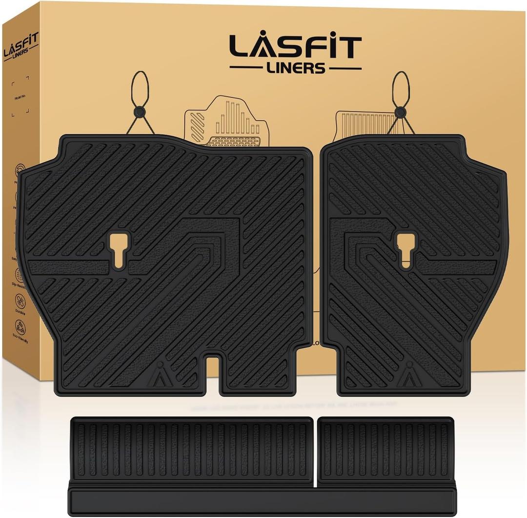 LASFIT Rear Seat Back Protector for Honda CRV 2023-2026 (Gasoline & Hybrid & e:FCEV), All Weather TPE Pet Friendly Custom Fit CR-V Second Row Back Seat Cover Backseat Mat Liner (Upper & Lower Postion)