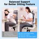 Seat Cushion for Office Chairs Large U-Shaped Memory Foam Desk Chair Cushions for Long Sitting Comfort, Ergonomic Thick Support Pad for Work from Home & Daily Office Use