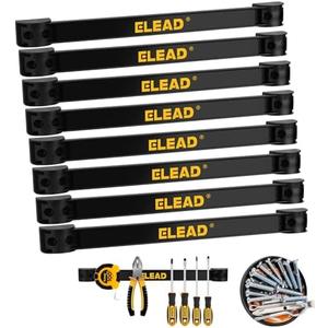ELEAD 9-Piece 12" Magnetic Tool Holder Storage Organizer - Wall Mount Rack Garage Organization Power Magnet Hanger Workbench Board Slatwall Van Organizers Mounted Hanging Strip