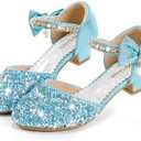 Motasha Girls Sandals Closed Toe Heels Wedding Party Girls Dress Shoes Toddler Little Big Kid, Size 11