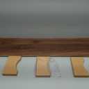 Aothia Solid Wood Dual Monitor Stand Riser for Desk, 43 Inch Black Walnut Computer Monitor Riser with Cork Legs, Extra Long Desktop Organizer Shelf for 2 Monitors, Laptop & Printer
