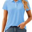 MAGCOMSEN Women's Polos Golf Shirts Short Sleeve UPF 50+ Collared Shirt Quick Dry Tennis Work Athletic Tops 2XL