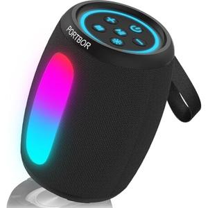 Bluetooth Speaker, Portable Wireless Speaker with Powerful Stereo Sound/8 Modes LED Lights, 36H Playtime, TWS Surround Pairing, IPX5 Waterproof, BT5.3, for Outdoor/Home/Travel/Camping, Ideal Gifts