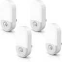 L LOHAS LED Motion Sensor Night Light Plug in, Motion Activated Night Light, 5000K Daylight White, Night Lights Plug Into Wall, Adjustable Brightness, Nightlights for Bathroom, Kids, Hallway, 4 Pack