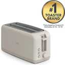 bella 4 Slice Slim Toaster, Fits-anywhere Kitchenware, 6 Setting Shade Control with Reheat & Cancel Buttons, Fits Sourdough, 10 Long Slot, Anti Jam & Auto Shutoff, 900 Watt, Oatmilk