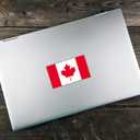 Canadian Flag Vinyl Sticker, 2.4 x 4 Inches - Strong Adhesive Waterproof Decal - Used for Notebook, Car, Mug, Cup Laptop and Water Bottle