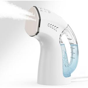 SteamerIron 2 in 1 for Clothes, Synthetic Ceramic Panel, Intelligent Chip Controls Soft Steam (Tilting Not Spray Water), 250ml Water Tank, 8.2FT Power Cord,1000W (white)