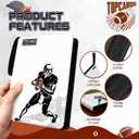Card Binder 4 Pocket ，Trading Card Binder 400 Pockets Football Card Holder with 50 Removable Sleeves 3-Ring Zip Design Star/Ball/Sport Collectible Trading Card Albums Gifts for Boys Girls (Football), Small