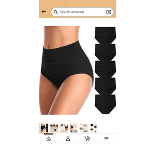 MISSWHO Cotton High Waisted Women Underwear Soft Briefs Full Coverage Comfy Ladies Panties (Regular & Plus Size), L