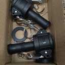 Polypropylene Type C Cam Groove Fitting Female 3/4" C-75 Camlock with 0.75" Hose Shank Cam lock - 2 Pack Lightweight Corrosion-Proof Couplings w/Quick-Connect & Spare Gaskets