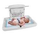 anydry Baby Changing Station Wall-Mounted, Foldable Diaper Changing Table with Safety Straps for Commercial Bathroom, in Elegant Grayish White