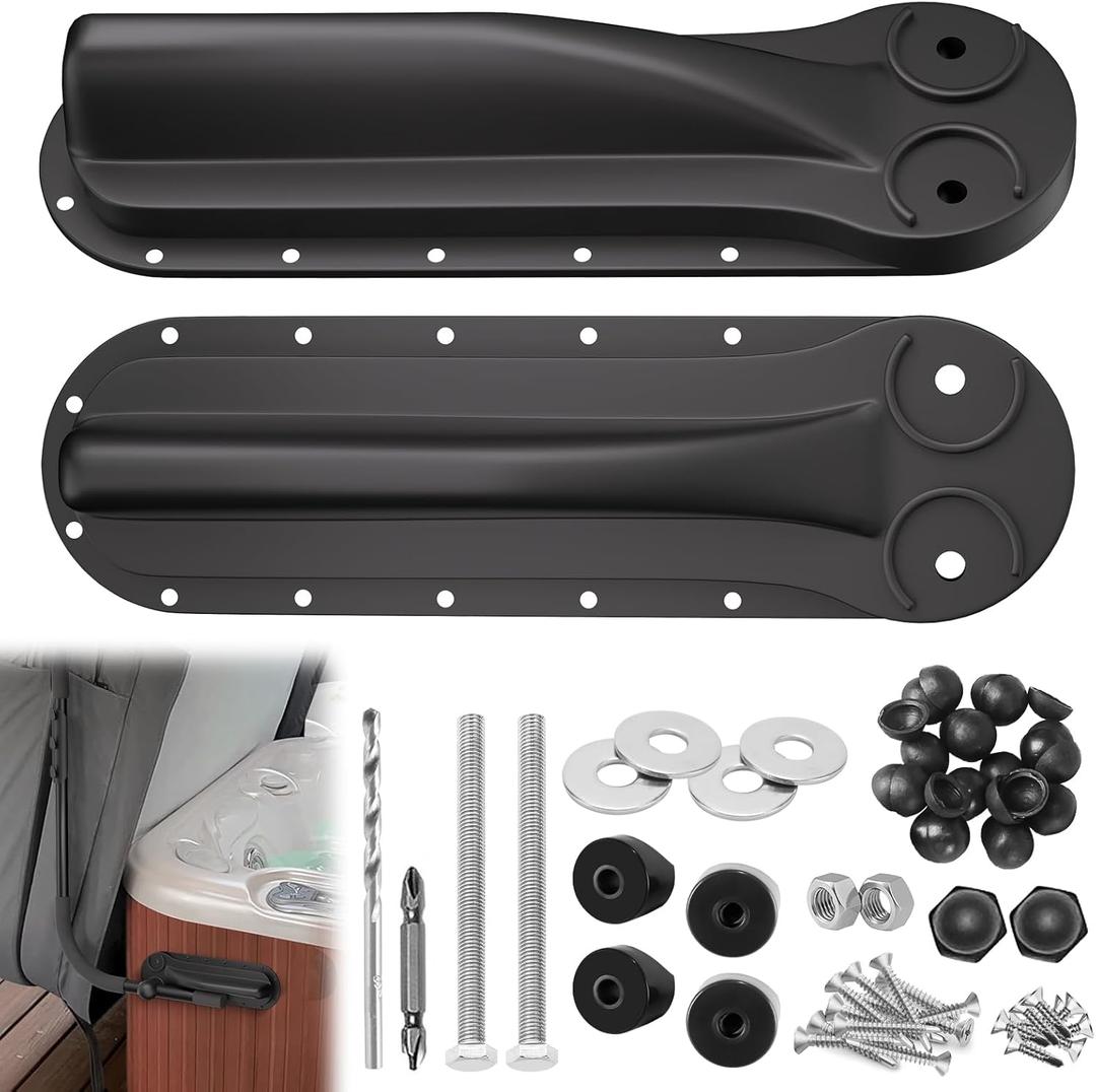 Spa Cover Lift Accessories,Hot Tub Cover Lift Original Parts,One Pair of Brackets Includes Mounting Kit,Side Mount Manual-Pivot Lifter Accessories,Lifter Replacement Two Bracket Kit