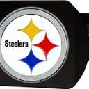 FANMATS NFL Unisex-Adult Black & Color Logo (3.4"x4", White)