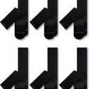 Pair of Thieves Men's Athletic Cotton Crew Socks - 6 Pack Cushioned Comfort Socks for Sports, Work & Casual Wear (Black)