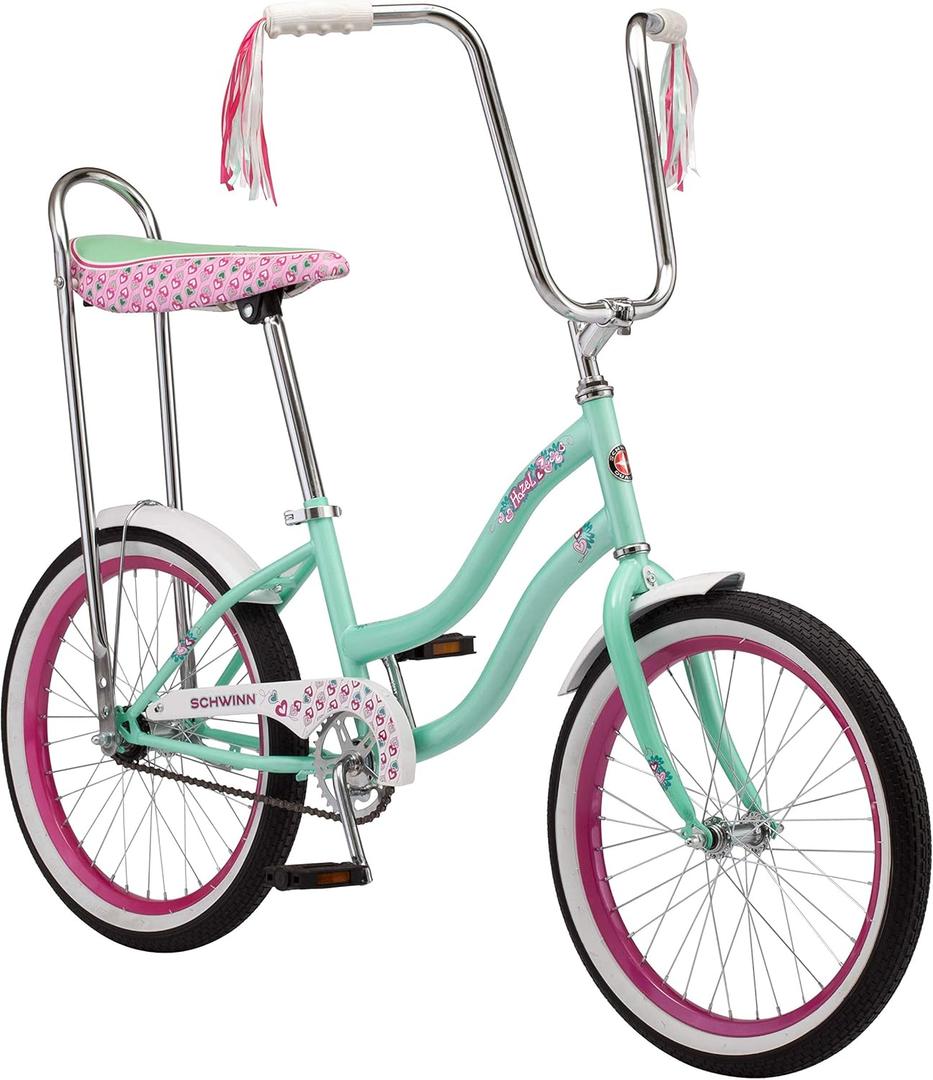 Schwinn Hazel Kids Bike, For Girls and Boys Ages 7 and Up, 20-Inch Wheels, Single Speed, Thinner Grips, Suggested Rider 4'0" to 5'0" Tall (Mint)