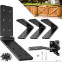 Heavy Duty Gate Hinges,270 Solid Double Layer Folding Butt Hinges,Self Locking Gate Latch for Wooden Fence,Heavy Plywood, Backyard Wood Gates and Fencegate Hinge&Gate Latch