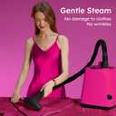 Colorful Standing Garment Steamer for Clothes, 2000W Professional Hanging Clothing Steamer with Stand, Commercial Cloth Fabric Steamers with 1.8L Water Tank for 45min Steaming, Cherry