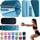 SPORTBIT Wrist and Ankle Weights for Women - Set of 2 (1lb Each) Wearable Ankle & Wrist Weights - Leg & Arm Bands, Silicone Weighted Bracelets for Workout, Walking, Running, Yoga, Pilates (Navy Blue)