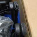 51" Beach Wagon with 10" PU Balloon Wheel,440LBS Beach Cart with Rear Tailgate, Foldable Wagon for Sand, Grass and Gravel,Blue (Pump Included)