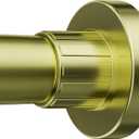 Ausemku Shower Curtain Rod 32-80 Inch Adjustable - 1 Inch Diameter Heavy Duty No drill Spring Tension Shower Rod, Non-Slip Rustproof Telescopic Rod for Bathroom, Gold