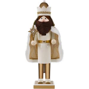 Joliyoou 15 inch Christmas Nutcracker, Wooden Nativity Nutcracker Collectible Jesus with Star Heirloom Gift, Hand-Painted Christmas Decor for Tabletop Mantel and Holiday Home Display