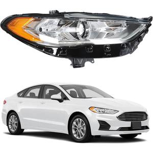 Silscvtt Headlights Front Lamps Replacement for Fusion 2017-2019 Halogen DRL Projector Headlights Right Side (Passenger Side)