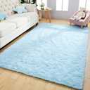 Kelarea Area Rug for Living Room, 5x8 Non-Slip Light Blue Rug Fluffy Soft Shag Rugs, Fuzzy Shaggy Plush Carpet for Bedroom, Nursery Rooms, Home Dorm