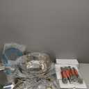 Chafing Dishes for Buffet 4 Pack, 6QT Round Chafing Dishes for Buffet [Elegant Gold and Silver Colors] Stainless Steel Chafing Dish Buffet Set for Any Party