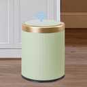 URALFA Automatic Motion Sensor Bathroom Trash Can with Lid, 10.5 Liter / 2.8 Gallon Touchless Trash Bin, Smart Dog Proof Garbage Can, Small Waste Basket for Toilet, Office, Bedroom (Green)