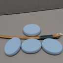 AmazerBath Lotion Applicator for Back, Feet, 4 Replaceable Pads with Long Handle, Back Sunscreen Applicator for Elderly, Women, Apply Cream Medicine Skin Cream Moisturizer Sunscreen Tanner, Blue