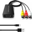 Dingsun HDMI to RCA Converter HDMI to AV Adapter HDMI to Older TV Adapter for Apple TV,Roku, Fire Stick, DVD, Blu-ray Player ect.