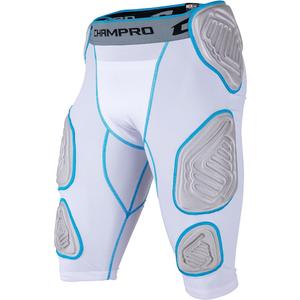 Champro Bull Rush 7-Pad Girdle, White, Grey Inset, Adult 2X-Large 
