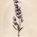 Bzstyleart Vintage Wall Art Decor, Framed Floral Wall Decor Painting Botanical Lavender Natural Picture Canvas Prints Artwork for Living Room Bedroom Bathroom Artwork Decoration 12 X 10 Inch