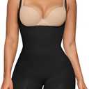 SHAPERX Open Bust Shapewear Tummy Control Bodysuits for Women Seamless Compression High Waisted Body Shaper, XX-Large-3X-Large