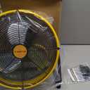 12" Battery Operated Floor Fan for Dewalt 20V Max Battery, Portable Fan with AC Adapter and USB Output, Metal Industrial High Velocity, Stepless Speed Cordless Fan for Jobsite Garage Camping Emergency