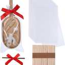 100Pack 3x6Inches Cakesicle Bags with Ribbon Bowknot and Sticks Rice Krispie Treat Bag Clear Cellophane Bags Browine Bags Macaron Bag Soap Bags Gift Truffle Treat Bags for Bakery Party Favor