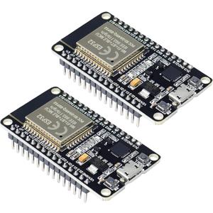 KeeYees ESP32S ESP32 Development Board 2.4 GHz Dual Core WLAN WiFi + Bluetooth 2-in-1 Microcontroller ESP-WROOM-32 Chip for Arduino (30PIN, 2PCS)