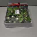 Christmas Ball Ornament Set, 48Pcs Green Plastic Christmas Tree Hanging Decorations with Gift Package for Xmas Winter Holiday Wedding Party Decor