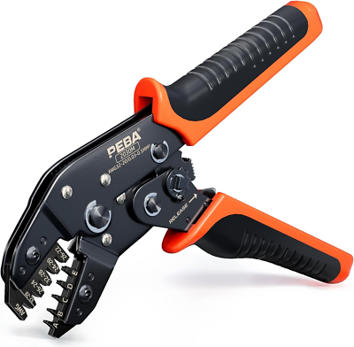 PEBA JST Ratcheting Crimper 32-22 AWG for 1.0mm/1.25mm/1.5mm/2.0mm Pitch