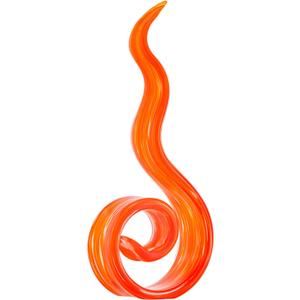 11.4" Tall Hand-Blown Glass Sculpture Murano-Style Sculpture Art Ornament Statue Figurines Home Decor Accent Piece Coastal Ocean Nautical Home Decor,Shelf,TV Stand,Tabletop Centerpieces,Wonderful Gift (Red)
