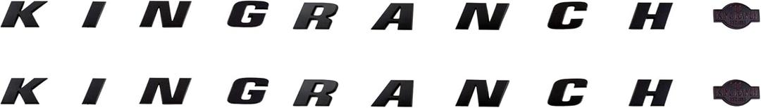 2pack King Ranch Emblems Side Fender Letter Kingranch Sticker Badge 3D Logo Replacement for 150 250 350 (Matte Black)