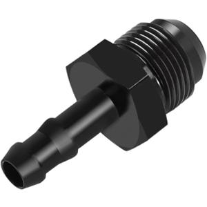 8AN Male Flare to 5/16" Hose Barb Straight Adapter Fuel Hose Fittings AN8-3/8" Aluminum Black