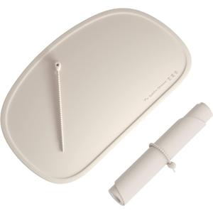 Cuddle Campus Silicone Placemat with Raised Edges for Kids,Toddlers,Babies, Non-Slip Table Setting Placemat for Dining,Come with String for Storage (Large-1 Pack, Buttercream)