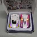 Unicorn Collision Transforming Cars Toy for Girls Boys, 2 Magnetic Cars Transform into Magical Unicorn Collision Transforming Robot Cars Toy Deformation Christmas Birthday Gifts for Kids Pink