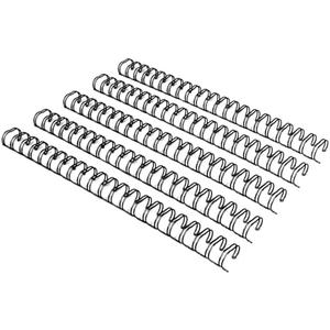 Rayson WR2119BK Wire Binding Spines, 2:1 Pitch Double Loop Binding Wires 3/4 Inch, 21-Loop Wire Ring Pack of 50 with Black
