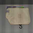 2 Pcs Travel Cosmetic Bag Makeup Bags Multipurpose Makeup Pouch Wash Bag Holiday Necessities Fold, Beige