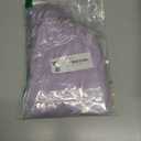 Women's Winter Fleece Beanie Hat, Warm Soft Wool Lined Knit Cross Cap with Pom Pom Snow (Light Purple)