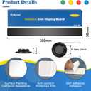 Wukong 6 Pack | 30x3cm(11.81 x 1.18) Magnetic Stainless Black Boards Strips, Adhesive Backing Bulletin Bar Board, Memo Board with 16Pcs Colorful Magnets for Office, Home, Photo Wall, Documents