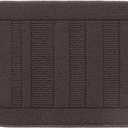 BEQHAUSE 30x18 Inch Kitchen Rug Mat, Durable Anti-Slip Absorbent Dirt-Resistant Kitchen Rug Pet Mat Machine Washable (Brown) (1'6" x 2'6" (Semicircular))