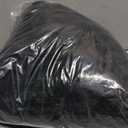 MEGO Fluffy Faux Rabbit Fur Bean Bag Chair Cover(No Filler), Luxury Plush Fuzzy Striped Stuffed Animal Storage Beanbag, 3FT Large Furry Ribbed Floor Lounger for Bedroom Living Room, Anti-Slip, Black (Large(38"x38"x40"))